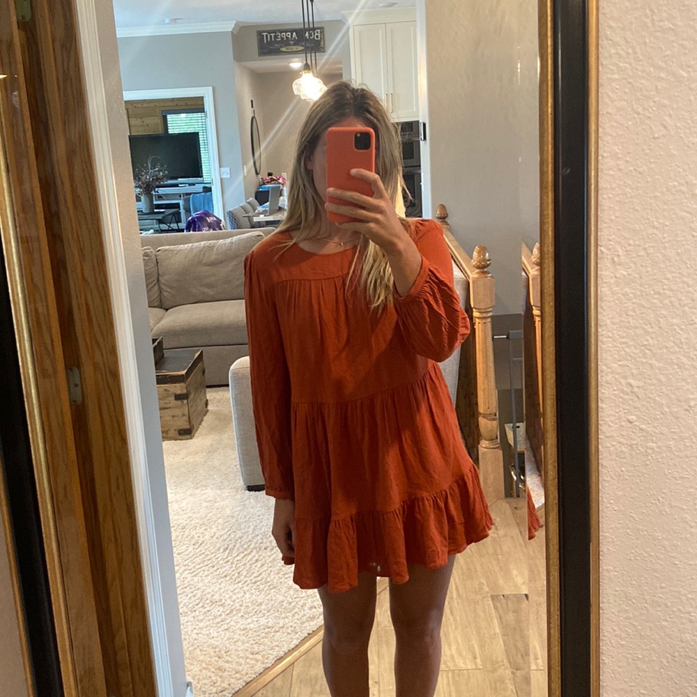 Burnt Orange Lulus Dress